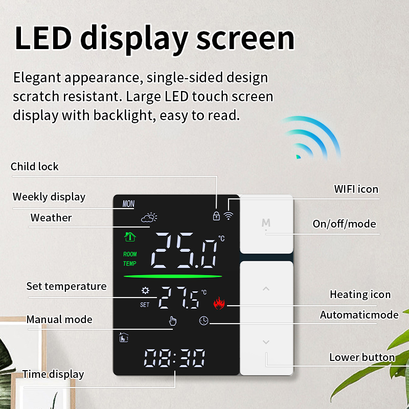 SDM5 LED 버튼 온도 조절기