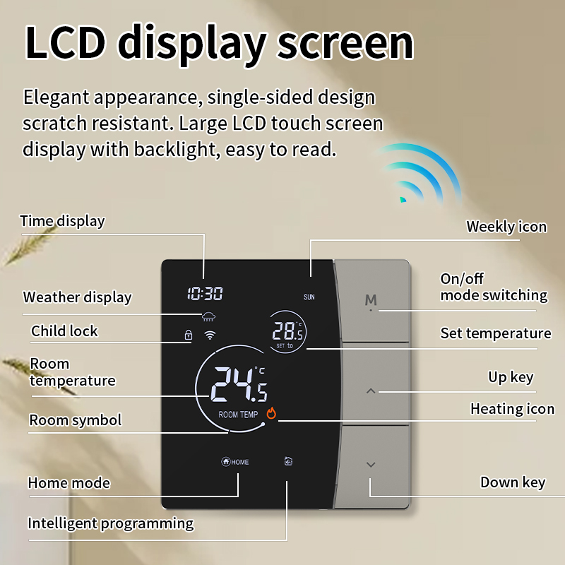 SDM6 LED 버튼 온도 조절기
